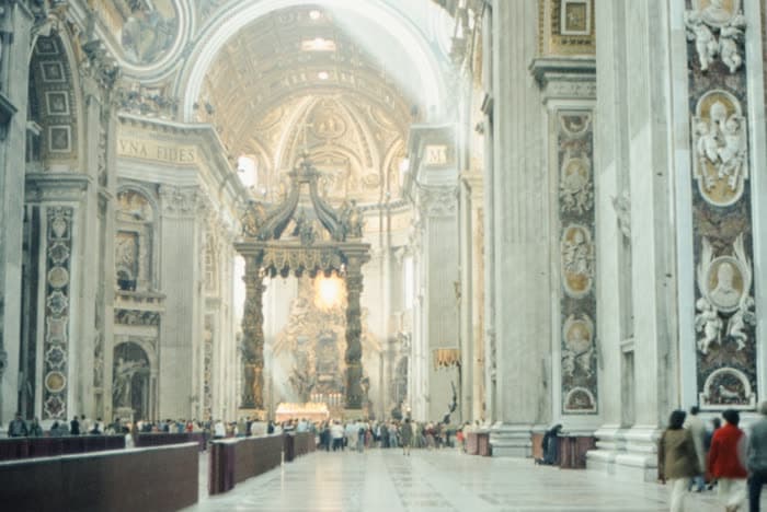 Inside St Peter's Basilica
